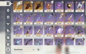 Ar55. Yoimiya + harpa, kokomi, Raiden, klee e mais