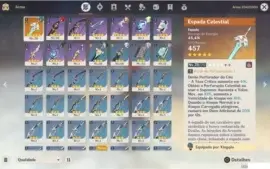 Combo Diluc e Xinquiu + Jean + Espada celestial
