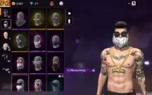 Conta FreeFire angelical Vermelha masculina + Barbinha