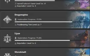 ZHONGLI VENTI RAIDEN YELAN XIAO EULA CYNO WANDERER