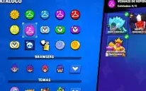 Conta Brawl com muitas skin