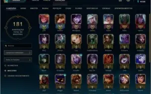 Conta Ouro V Lvl 97 + 43 Champ e 16 Skins