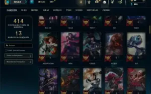 Unranked com 115 Champs e 61 Skins ( MAIN ADC )