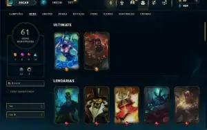 Unranked com 115 Champs e 61 Skins ( MAIN ADC )