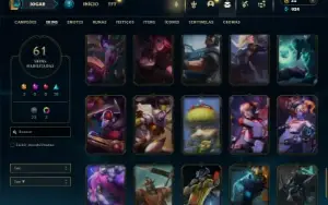 Unranked com 115 Champs e 61 Skins ( MAIN ADC )