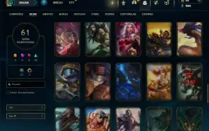 Unranked com 115 Champs e 61 Skins ( MAIN ADC )