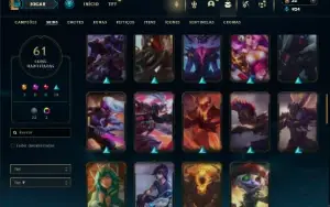 Unranked com 115 Champs e 61 Skins ( MAIN ADC )