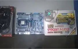 Kit gamer Placa Mãe+ Fx6300+ 8gb Ram+ Placa De Vídeo+teclado
