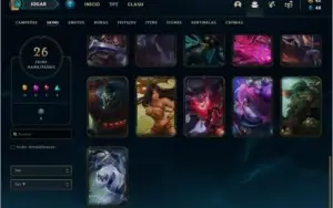 CONTA PRATA 2 COM 26 SKINS E 91 CHAMPS