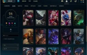 CONTA PRATA 2 COM 26 SKINS E 91 CHAMPS