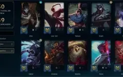 Conta LOL 274 Skins, 130Emotes , 284 Ícones e Nível 331