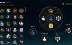 Conta LOL 274 Skins, 130Emotes , 284 Ícones e Nível 331