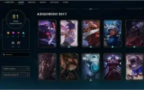 Conta - League of Legends 81 skins