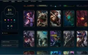 Conta - League of Legends 81 skins