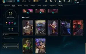 Bronze 1 com 60 Champs e 26 Skins + 2 Fragmentos