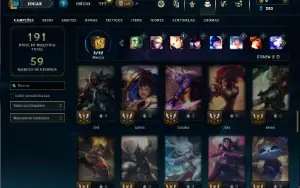Bronze 1 com 60 Champs e 26 Skins + 2 Fragmentos