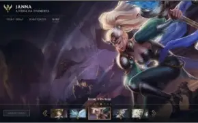 Conta lol platina, todos os campeões janna vitoriosa