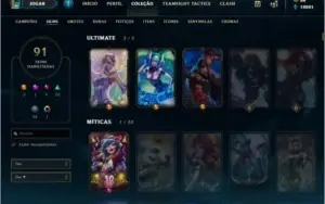 Conta league of legends - skins ultimate e lendárias