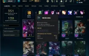 Ferro 2 com TODOS os champs e 135 Skins + 1 Prestigio