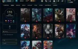 Ferro 2 com TODOS os champs e 135 Skins + 1 Prestigio