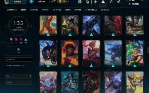 Ferro 2 com TODOS os champs e 135 Skins + 1 Prestigio