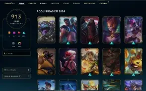 Conta League Of Legends - Nível 707, 913 Skins