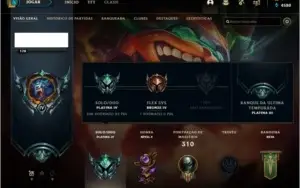 Conta League of Legends platina 4