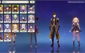 Conta Klee+Mona+Zhongli+Keqing