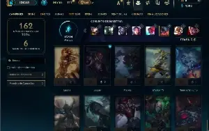 Esmeralda 1 com 65 Champs e 23 Skins +3 Vitoriosas