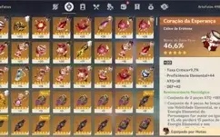 CONTA GENSHIN NÍVEL 51 (5★ HU TAO, MONA, JEAN E YAE MIKO)