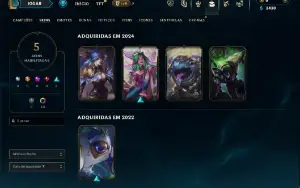 Esmeralda 3 com 50 Champs e 5 skins + 2 Fragmentos