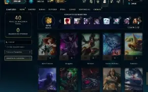Esmeralda 3 com 50 Champs e 5 skins + 2 Fragmentos