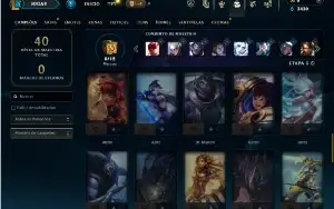 Esmeralda 3 com 50 Champs e 5 skins + 2 Fragmentos