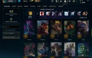 Esmeralda 3 com 50 Champs e 5 skins + 2 Fragmentos