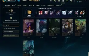 Esmeralda 3 com 50 Champs e 5 skins + 2 Fragmentos