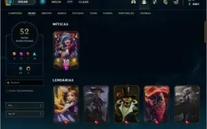 Conta League of Legends PLATINA V