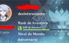 Conta AR 58 com 16 personagens 5* e 7 armas 5*