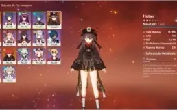 CONTA GENSHIN AR41 HUTAO,DILUC E ALGUNS PERSONAGENS T4