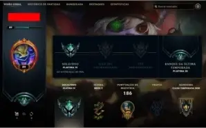 CONTA LEAGUE OF LEGENDS (ELO PLAT, 10 SKINS, 40 CHAMPS)
