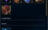 CONTA LEAGUE OF LEGENDS (ELO PLAT, 10 SKINS, 40 CHAMPS)