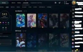 DIAMANTE 4, TODOS CAMPEÕES, 343 SKINS