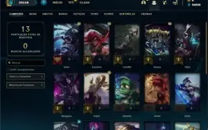 Conta Diamante 1 com 25 Champs e 2 Skins + 12 Fragmentos