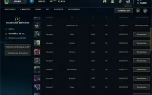 Conta Diamante 1 com 25 Champs e 2 Skins + 12 Fragmentos