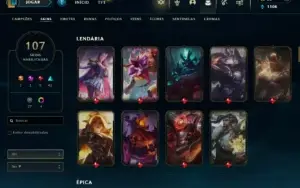 Fullacesso - Conta De 2016 - 107 Skins - Level 393 - 165 Cam