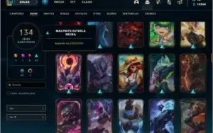 Conta prata 3 com TODOS os champs e 134 skins