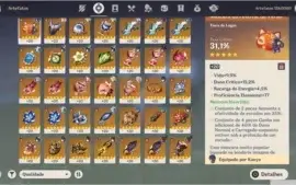 AR56 F2P: XIAO HUTAO EULA VENTI ZHONGLI QIQI + 4 ARMAS 5*