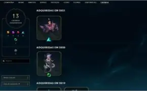 Conta Gold 2 , 288 skins Otima :D