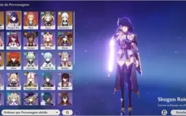 [AR54] Conta Genshin Impact Ayaka Raiden Diluc Mona Kokomi