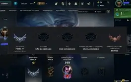 Conta prata 4 - FULL ACESSO -132 campeões - 74 skins