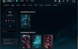 Conta platina 4 com 86 champs e 16 skins